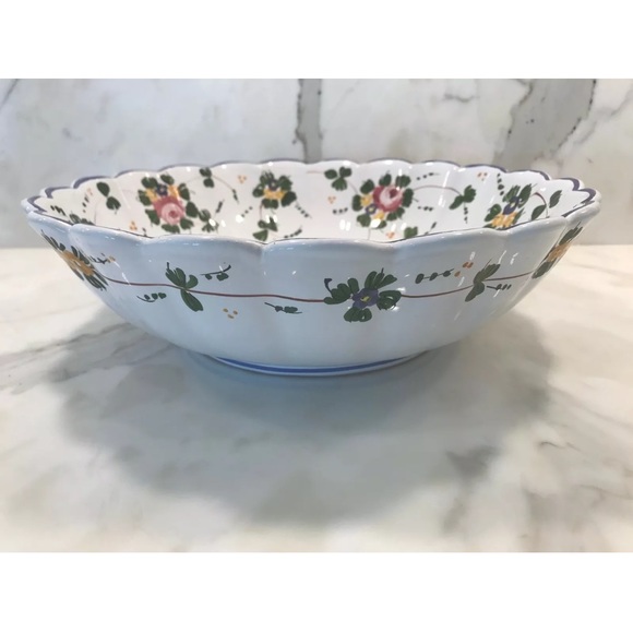 COTTURA HANDMADE FLORAL PAINTED BOWL LARGE - Picture 4 of 12